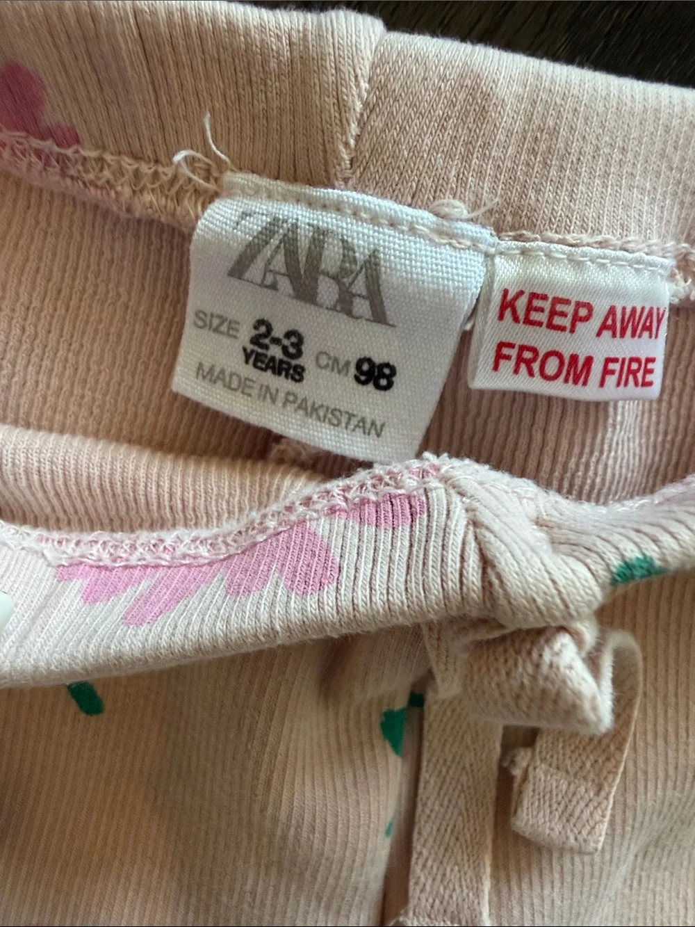 Zara Girls Pink Floral Pants and Sweatshirt Set, Size 2-3, New without Tags